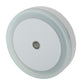 LED night light disk with round button and translucent halo ring