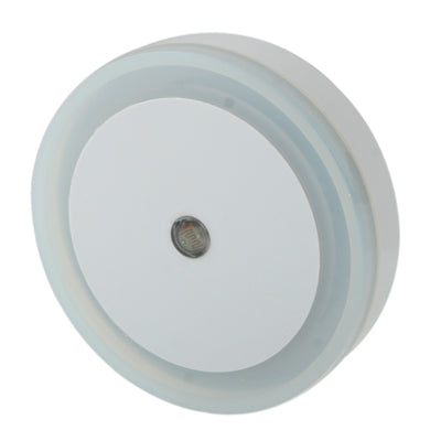 LED night light disk with round button and translucent halo ring