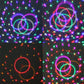 Multi-color circular LED light patterns with starburst effect