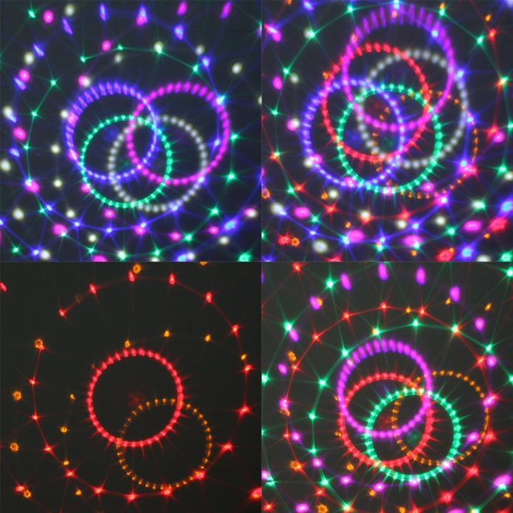 Multi-color circular LED light patterns with starburst effect