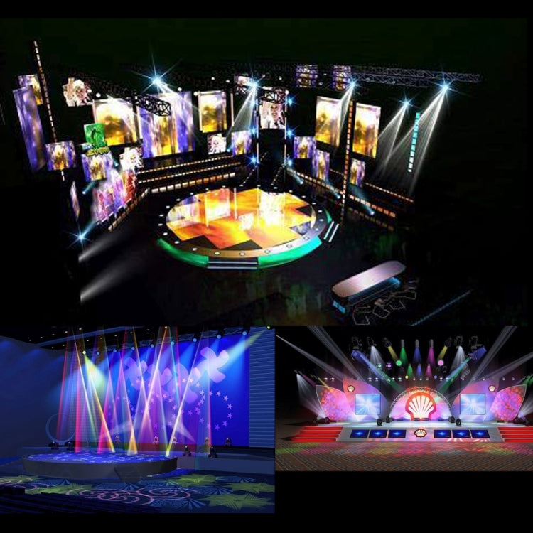 LED magic ball light projecting colorful stage light beams