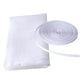 White fly screen mesh panels with white hook-and-loop strip roll