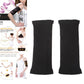 Pair of black arm shaper sleeves with a snug, tapered knit design
