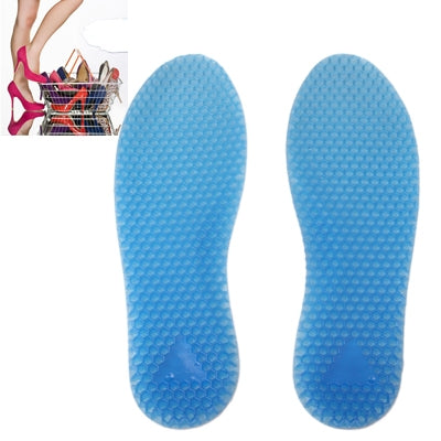 Silica gel insoles full pads, blue textured surface pair