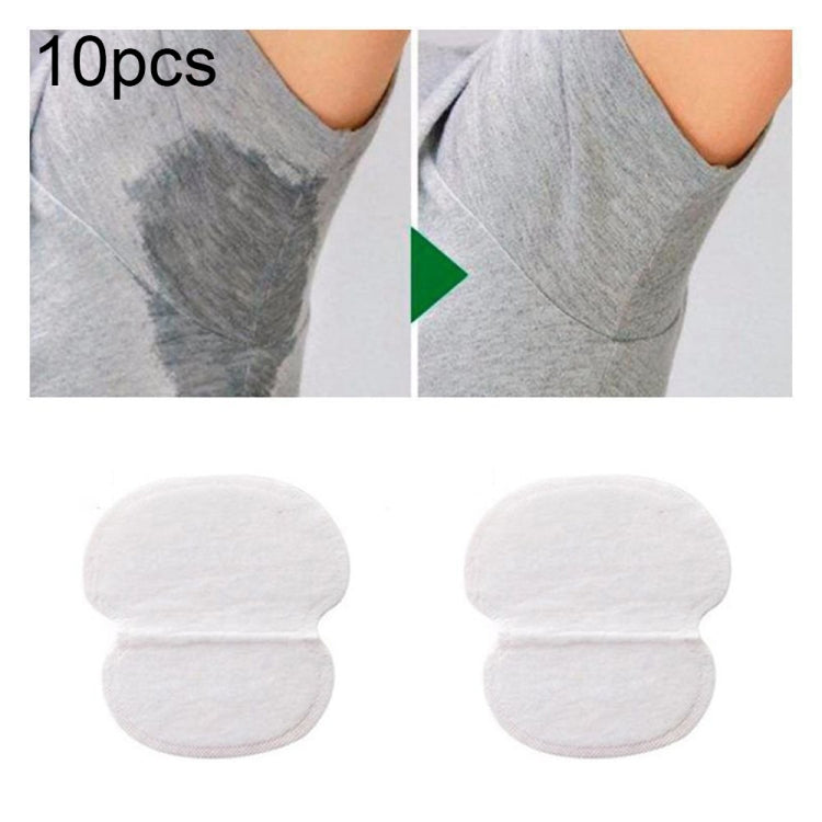 Set of underarm sweat pads with adhesive backing, oval shape, light gray/white