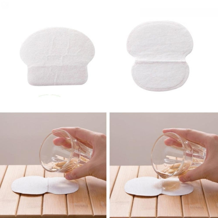Two-piece underarm sweat pad set, oval shape, light gray/white