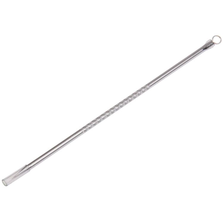 Stainless steel comedone remover needle, long tool with loop at top
