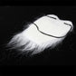 White bushy fake beard and mustache with elastic strap, side angle