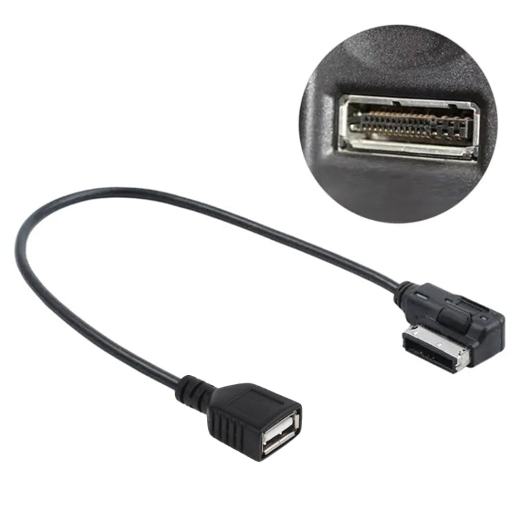 AMI-to-USB adapter cable with black connectors: USB plug to AMI port