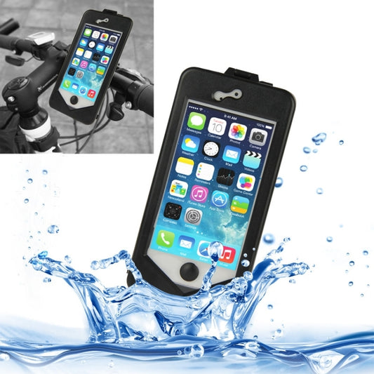 Waterproof bicycle phone holder case with touch screen window and secure strap clip