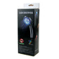 LED shower head retail box stating no battery, color-changing lights
