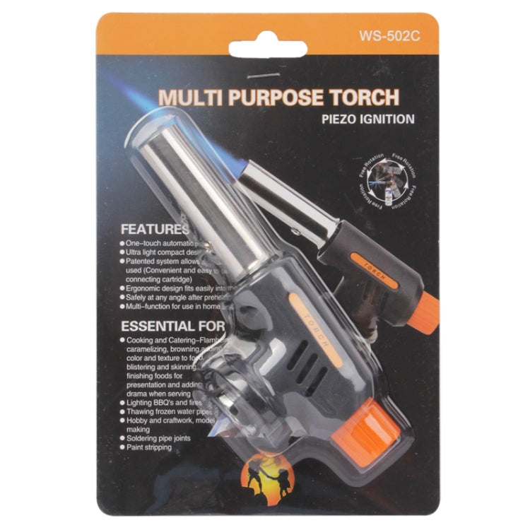 Torch blister package labeled WS-502C, showing black and orange torch