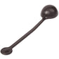 Coffee measuring spoon close-up with rounded bowl and ridged handle
