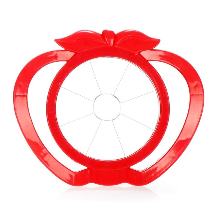 Red apple separator cutting device with flower-shaped frame and slicer blades