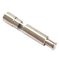 Stainless steel salt and pepper grinder mill, side view with cylindrical body