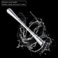 Stainless steel ice pick muddler with water-splashing tip for crushing ice