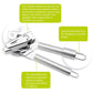 Stainless steel can opener with spring lever and two long grip handles