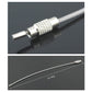 Stainless steel wire key chain connector with textured barrel and 14.8 cm cable