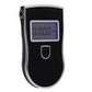 Digital breath alcohol tester, black casing with blue-lit LCD display and power button