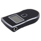 Digital breath alcohol tester, black handheld device with LCD and side mouthpiece port