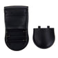 Digital breath alcohol tester with open battery compartment and included mouthpiece