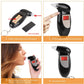 Digital alcohol tester showing black handheld unit and red LCD screen (kit view)
