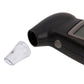Black alcohol breath tester with clear mouthpiece tip attachment