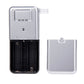 Breath alcohol tester with open battery compartment and removable back cover.