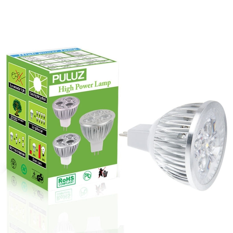 LED spotlight bulb and retail box packaging labeled “PULUZ High Power Lamp”