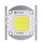 High power LED lamp module close-up of square yellow LED chip and wiring