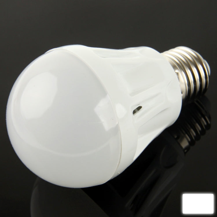 White LED bulb with aluminum screw base and frosted dome diffuser