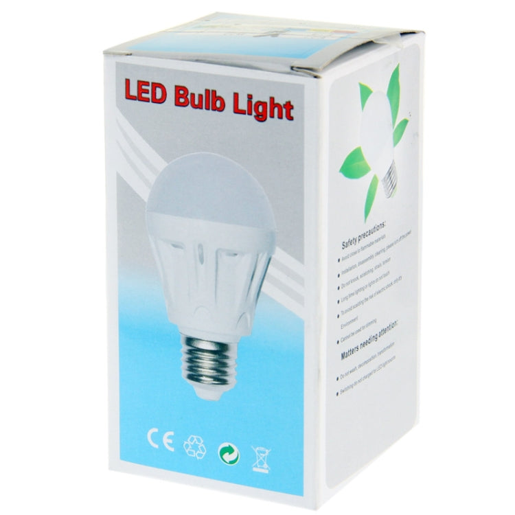 LED bulb light retail box with bulb illustration and blue packaging