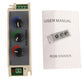 RGB dimmer controller with terminal connections and included USER MANUAL booklet