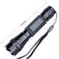 Black UV flashlight with lanyard strap and textured body, length 132mm
