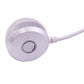 USB mini LED bulb lamp with metallic base and recessed center, on cable