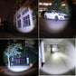 Handheld black LED flashlight producing a wide beam for outdoor lighting