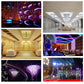 Multicolor RGB LED light scenes with glowing ceiling and wall lighting effects