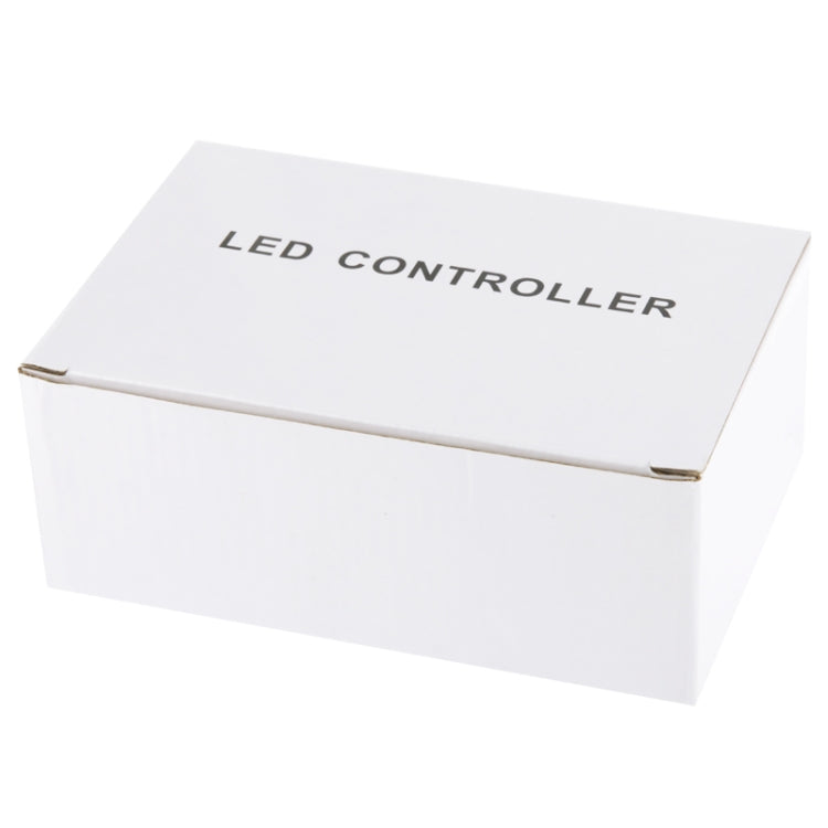 White LED controller retail box with embossed "LED CONTROLLER" lettering