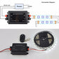 RF LED single-color dimmer controller with remote and LED strip connection diagram