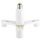 White E27 lamp holder bulb adapter with screw base and three horizontal sockets