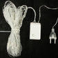 RGB LED string light with controller switch and plug, bundled clear wires