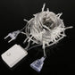 RGB LED light string with clear bulbs, EU plug adapter and controller box