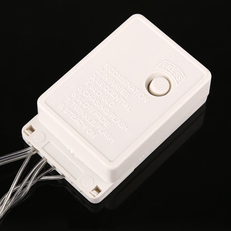 White controller box with circular button for RGB LED light string