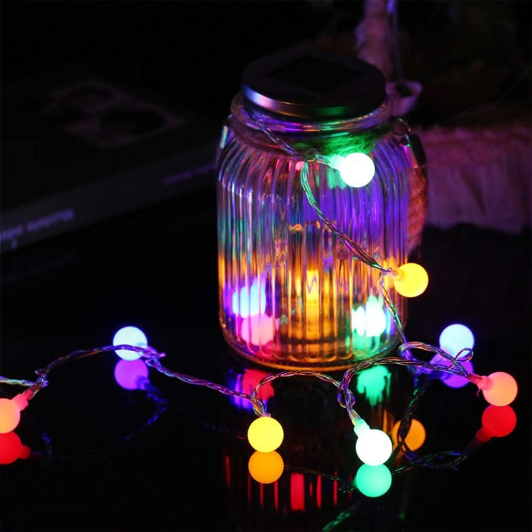 Color-changing LED rope light with globe bulbs and clear wire