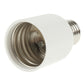 White lamp bulb adapter, E40 to E27 screw-thread connector with socket insert