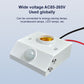 Adjustable motion sensor lamp holder with white base and red/black power wires