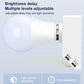 Wall-mounted motion sensor lamp holder with bulb socket and adjustable time control
