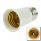 E27 to E27 lamp socket adapter with brass inner socket, white and silver