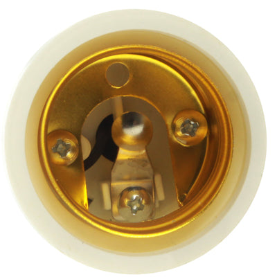 E27 to E27 lamp socket adapter, gold inner socket with three contact terminals