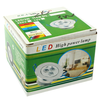 LED high power lamp retail box with green panel and recessed light image